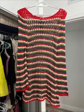 NWOT Size SM Zara Crochet Knit Beach Cover-Up